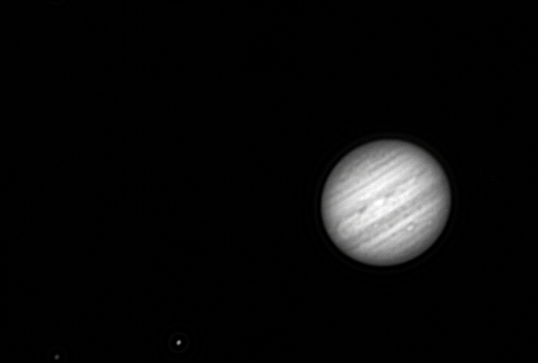 Jupiter with its moons Io and Callisto
